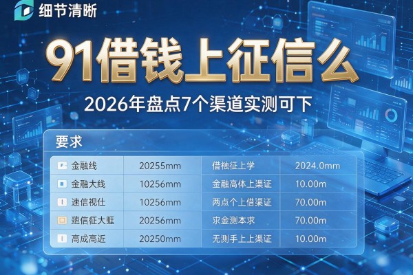 91借钱上征信么 2026年盘点7个渠道实测可下！