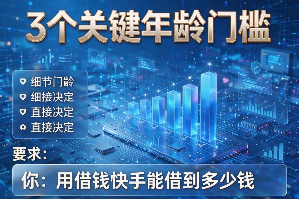 3个关键年龄门槛,直接决定你用借钱快手能借到多少钱!