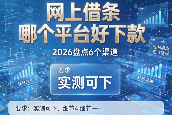 网上借条哪个平台好下款 2026盘点6个渠道 实测可下!