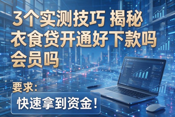 3个实测技巧揭秘衣食贷开通会员好下款吗,快速拿到资金!