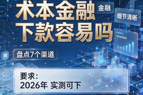 厚本金融下款容易吗 盘点7个渠道2026年实测可下!