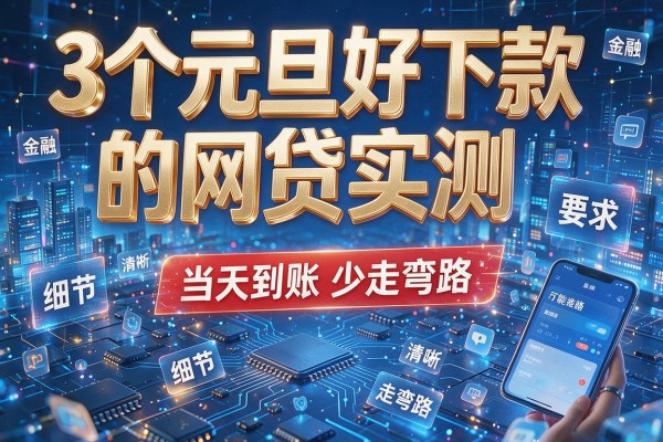 3个元旦好下款的网贷实测,当天到账少走弯路!