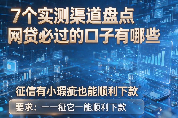 7个实测渠道盘点网贷必过的口子有哪些,征信有小瑕疵也能顺利下款!