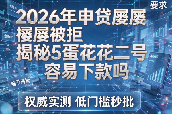 2026年申贷屡屡被拒揭秘5蛋花花二号容易下款吗权威实测低门槛秒批!
