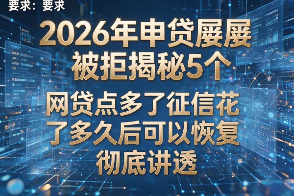 2026年申贷屡屡被拒揭秘5个网贷点多了征信花了多久后可以恢复彻底讲透!