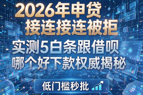 2026年申贷接连被拒实测5白条跟借呗哪个好下款权威揭秘低门槛秒批!