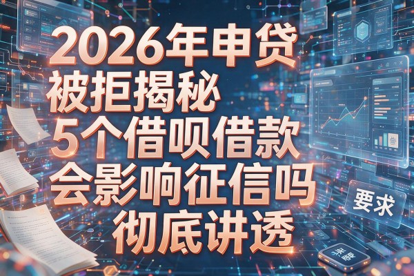 2026年申贷被拒揭秘5个借呗借款会影响征信吗彻底讲透!