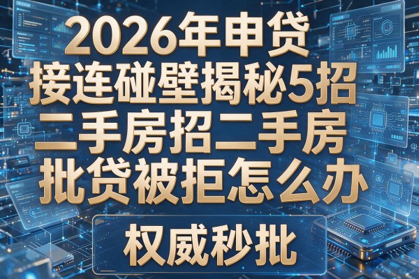 2026年申贷接连碰壁揭秘5招二手房批贷被拒怎么办权威秒批!
