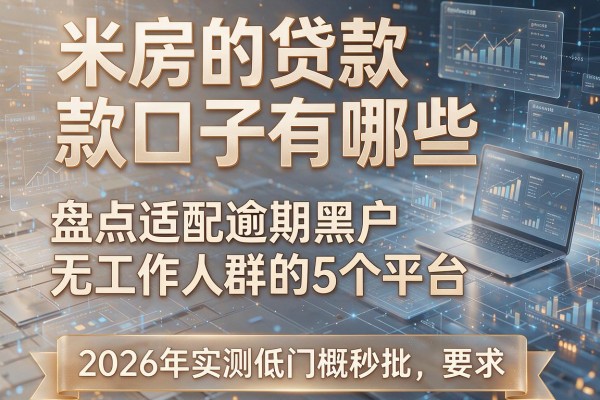 米房的贷款口子有哪些 盘点适配逾期黑户无工作人群的5个平台 2026年实测低门槛秒批