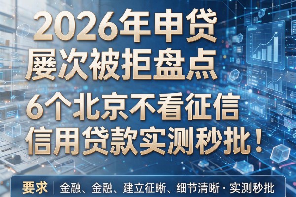 2026年申贷屡次被拒盘点6个北京不看征信信用贷款实测秒批!