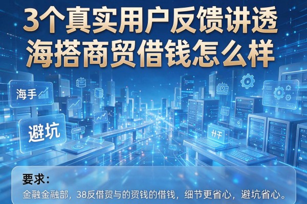 3个真实用户反馈讲透海搭商贸借钱怎么样,避坑省心!