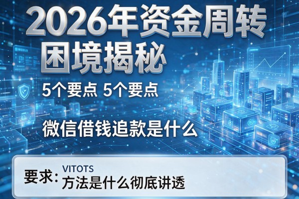 2026年资金周转困境揭秘5个要点微信借钱追款方法是什么彻底讲透!