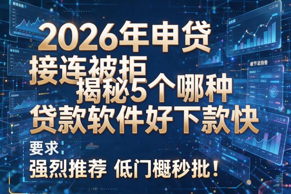 2026年申贷接连被拒揭秘5个哪种贷款软件好下款快强烈推荐低门槛秒批!