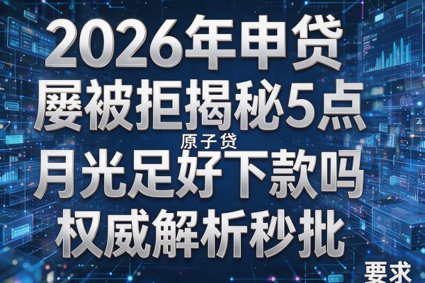 2026年申贷屡被拒揭秘5点原子贷月光足好下款吗权威解析秒批!