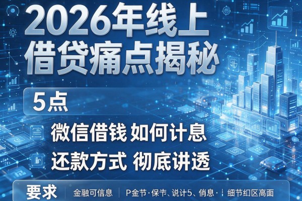 2026年线上借贷痛点揭秘5点微信借钱如何计息还款方式彻底讲透!