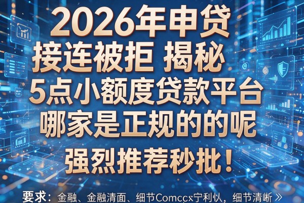2026年申贷接连被拒揭秘5点小额度贷款平台哪家是正规的呢强烈推荐秒批！