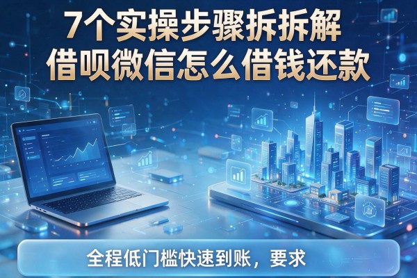7个实操步骤拆解借呗微信怎么借钱还款，全程低门槛快速到账！