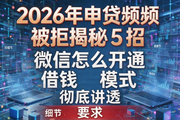 2026年申贷频频被拒揭秘5招微信怎么开通借钱模式彻底讲透!