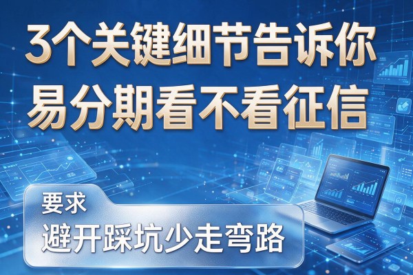 3个关键细节告诉你易分期看不看征信,避开踩坑少走弯路!