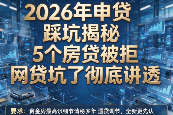 2026年申贷踩坑揭秘5个房贷被拒被网贷坑了彻底讲透!