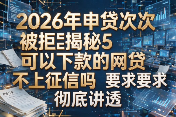 2026年申贷次次被拒揭秘5可以下款的网贷不上征信吗彻底讲透!