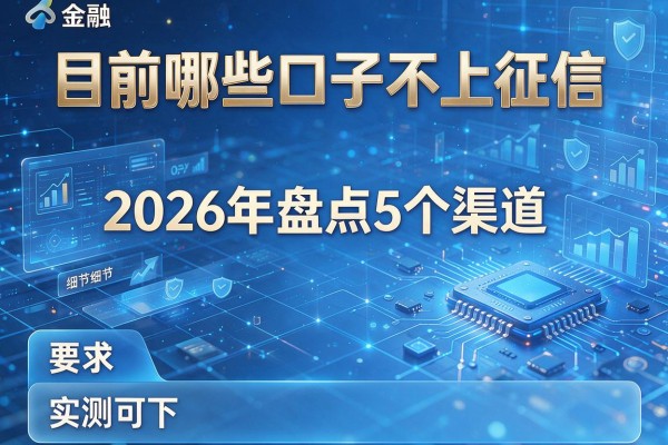 目前哪些口子不上征信 2026年盘点5个渠道 实测可下!