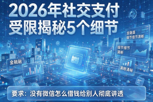 2026年社交支付受限揭秘5个细节没有微信怎么借钱给别人彻底讲透！