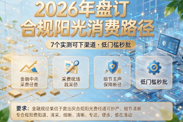 2026年盘点合规阳光消费路径 7个实测可下渠道 低门槛秒批!