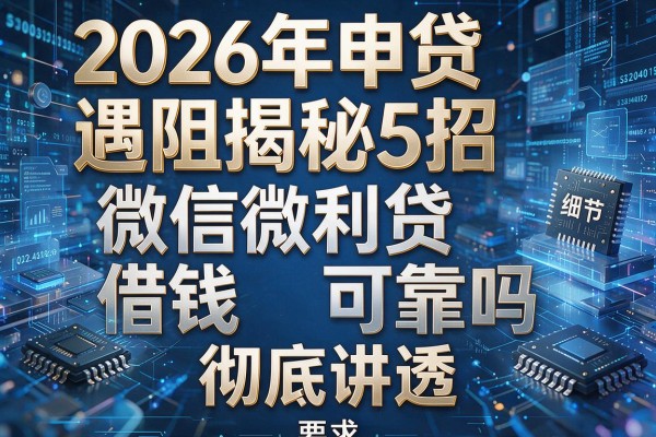 2026年申贷遇阻揭秘5招微信微利贷借钱可靠吗彻底讲透!