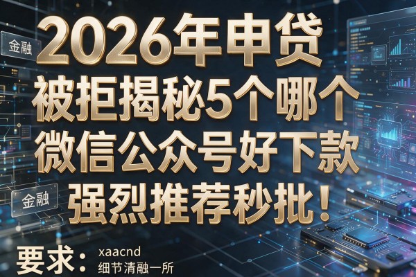 2026年申贷被拒揭秘5个哪个微信公众号好下款强烈推荐秒批!