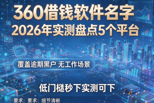 360借钱软件名字 2026年实测盘点5个平台 覆盖逾期黑户无工作场景 低门槛秒下实测可下!