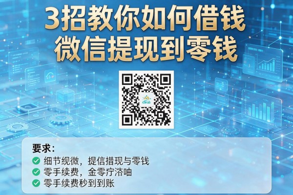 3招教你如何借钱微信提现到零钱,零手续费秒到账!