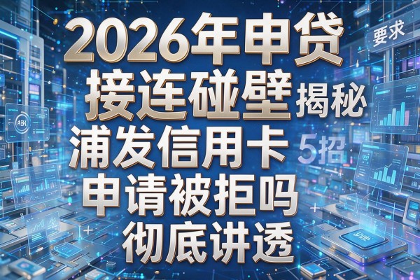 2026年申贷接连碰壁揭秘5招浦发信用卡申请被拒吗彻底讲透!