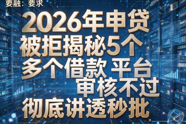 2026年申贷被拒揭秘5个多个借款平台审核不过彻底讲透秒批！