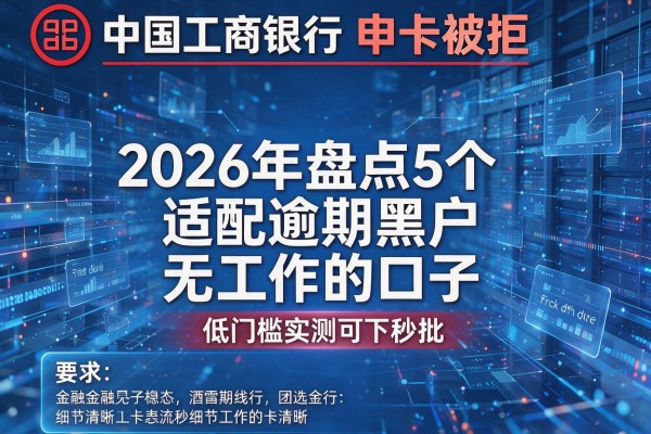 中国工商银行申卡被拒 2026年盘点5个适配逾期黑户无工作的口子 低门槛实测可下秒批!