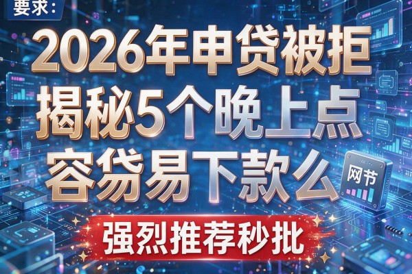 2026年申贷被拒揭秘5个晚上点网贷容易下款么强烈推荐秒批!