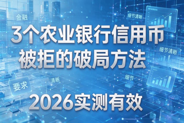 3个农业银行信用币被拒的破局方法2026实测有效!