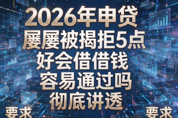 2026年申贷屡屡被拒揭秘5点好会借借钱容易通过吗彻底讲透!