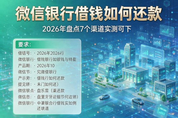 微信银行借钱如何还款 2026年盘点7个渠道实测可下!