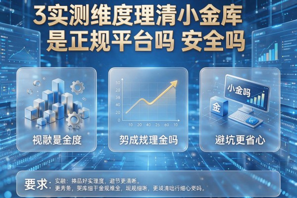 3个实测维度理清小金库是正规平台吗安全吗,避坑更省心!