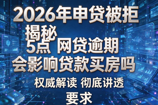 2026年申贷被拒揭秘5点网贷逾期会影响贷款买房吗权威解读彻底讲透！