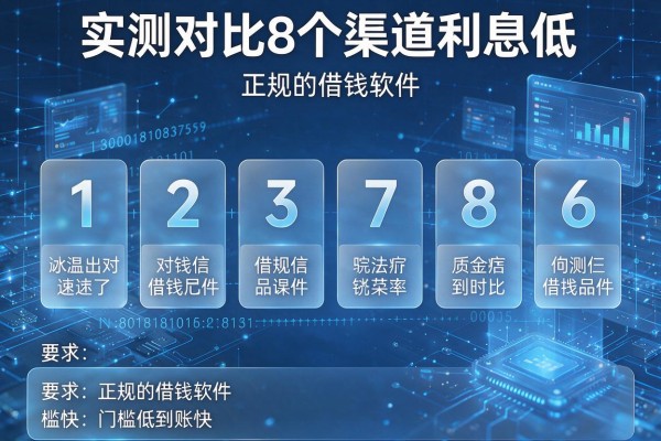 实测对比8个渠道利息低 正规的借钱软件 门槛低到账快!