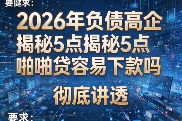 2026年负债高企揭秘5点啪啪贷容易下款吗彻底讲透!