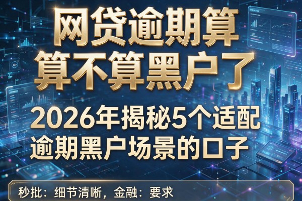 网贷逾期算不算黑户了 2026年揭秘5个适配逾期黑户场景的口子 秒批