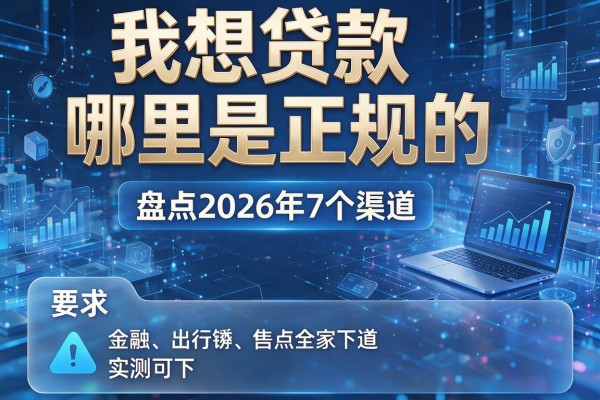 我想贷款哪里是正规的 盘点2026年7个渠道 实测可下!
