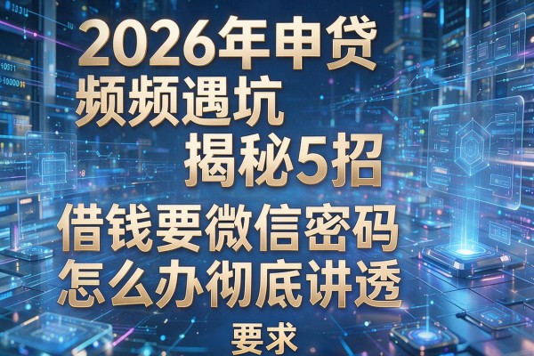 2026年申贷频频遇坑揭秘5招借钱要微信密码怎么办彻底讲透!