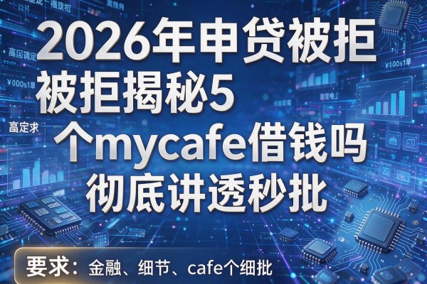 2026年申贷被拒揭秘5个mycafe借钱吗彻底讲透秒批!