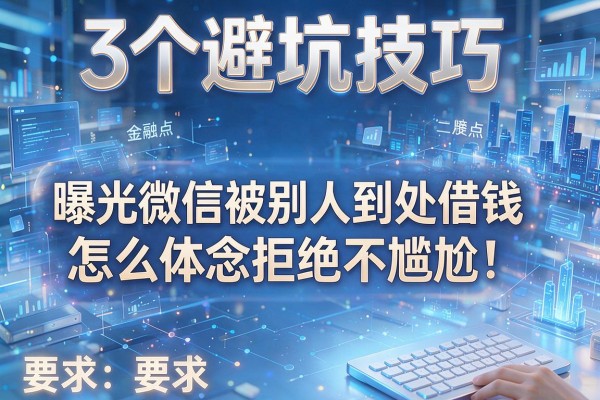 3个避坑技巧曝光微信被别人到处借钱怎么体面拒绝不尴尬!