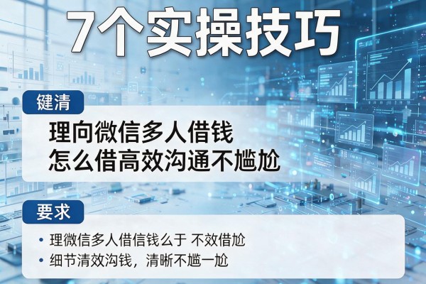 7个实操技巧理清向微信多人借钱怎么借高效沟通不尴尬!