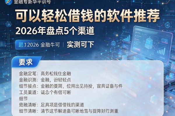 可以轻松借钱的软件推荐 2026年盘点5个渠道 实测可下!